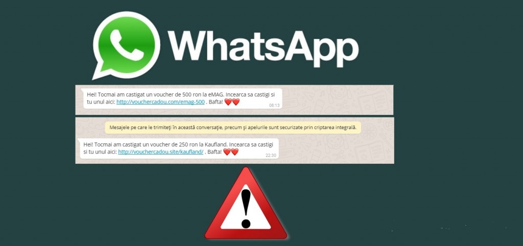 ATENTIE la mesajele de pe WhatsApp ! Va fura datele!